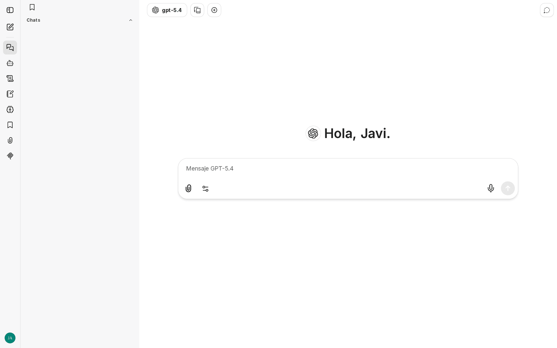 Pantalla principal de Cortex, la plataforma de IA privada, personalizada con la marca de la empresa