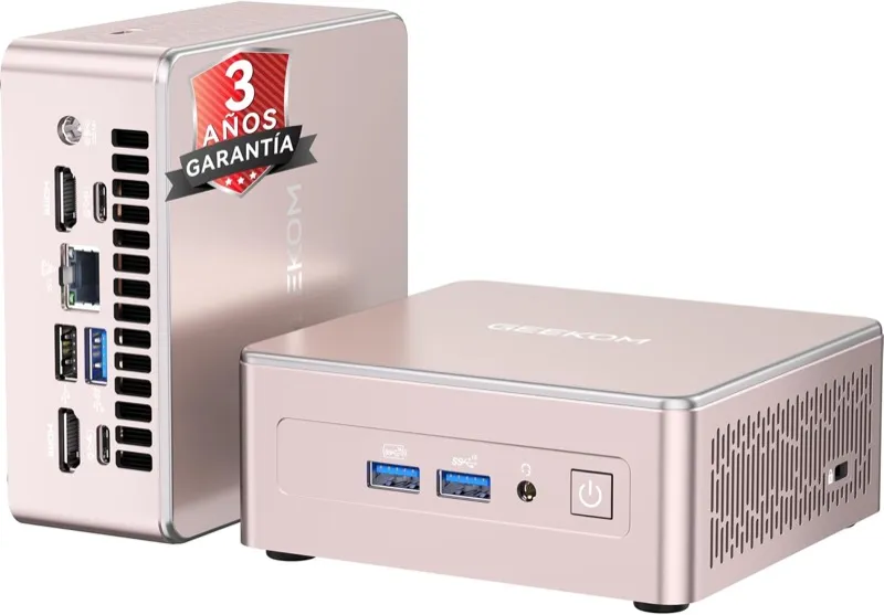 GEEKOM A5 de 2026 con Ryzen 5 7430U de 6 nucleos, 16 GB de RAM DDR ampliable a 32 GB y 512 GB de SSD: el mini PC mas vendido para uso diario con IA local. Fuente: imagen de producto de Amazon.es