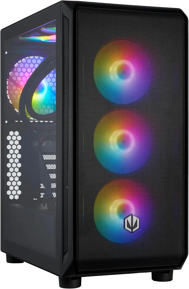 Ordenador de sobremesa Memory PC con Ryzen 7 9700X, 64 GB de RAM DDR5, SSD NVMe de 2 TB y grafica NVIDIA RTX 5070 Ti de 16 GB, la configuracion TOP recomendada para IA local. Fuente: imagen de producto de Amazon.es